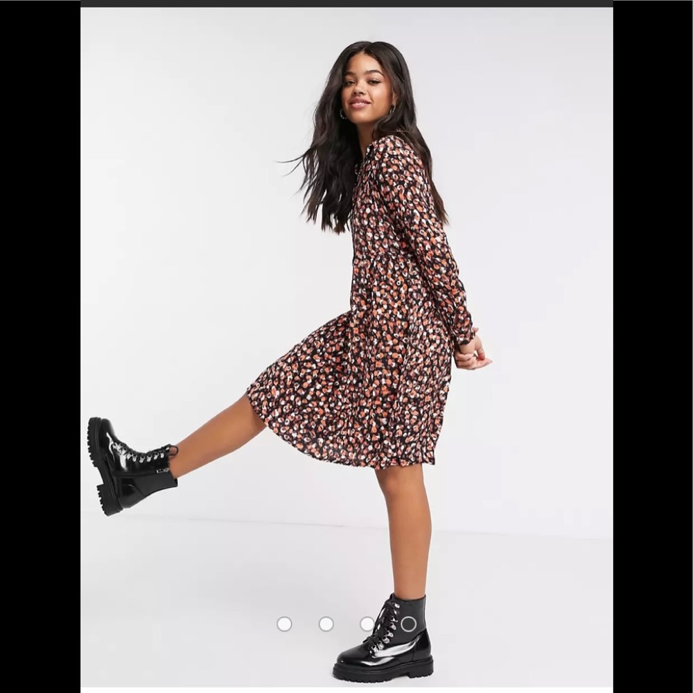 Adorable Mini Smock Oversized Shirt Dress 🍁🍂